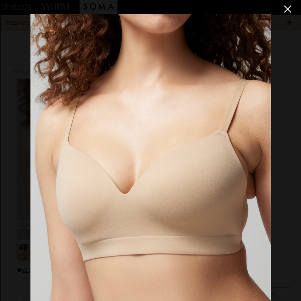 Two Soma Enbliss Wireless Bras 40DDD Women's Black & Tan